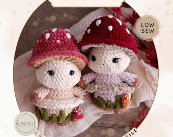 Patrón de ganchillo de hadas con setas otoñales (PDF en inglés) Tutorial de ganchillo de amigurumi de setas otoñales