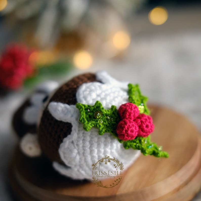 Figgy the Christmas Pudding Amigurumi Schema all'uncinetto ITA pdf Festività fai da te immagine 5