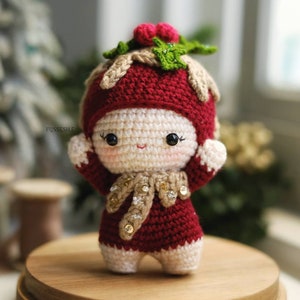 Figgy the Christmas Pudding Amigurumi Schema all'uncinetto ITA pdf Festività fai da te immagine 4