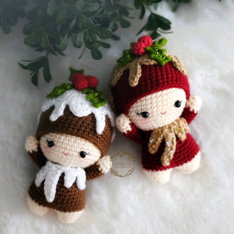 Figgy the Christmas Pudding Amigurumi Crochet Pattern ENG pdf Festive Holiday DIY image 6