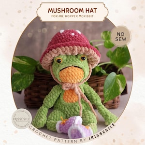 Haakpatroon paddenstoelhoed voor Mr. Hopper McRibbit (Engelse pdf)