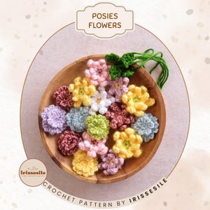 Crochet Posies Flower Pattern: Mini Blooms, Spring Floral Craft (English PDF)