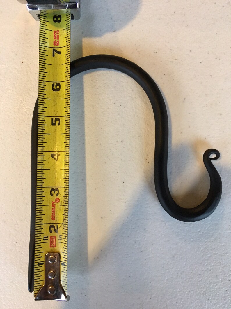 3 Shepherds Hook Plant Hooks Blacksmith Made Patio or Deck Etsy