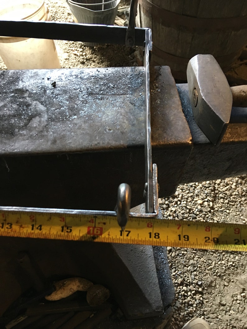 Small Pot Rack Blacksmith Made Kitchen Rack With 10 Sliding Etsy