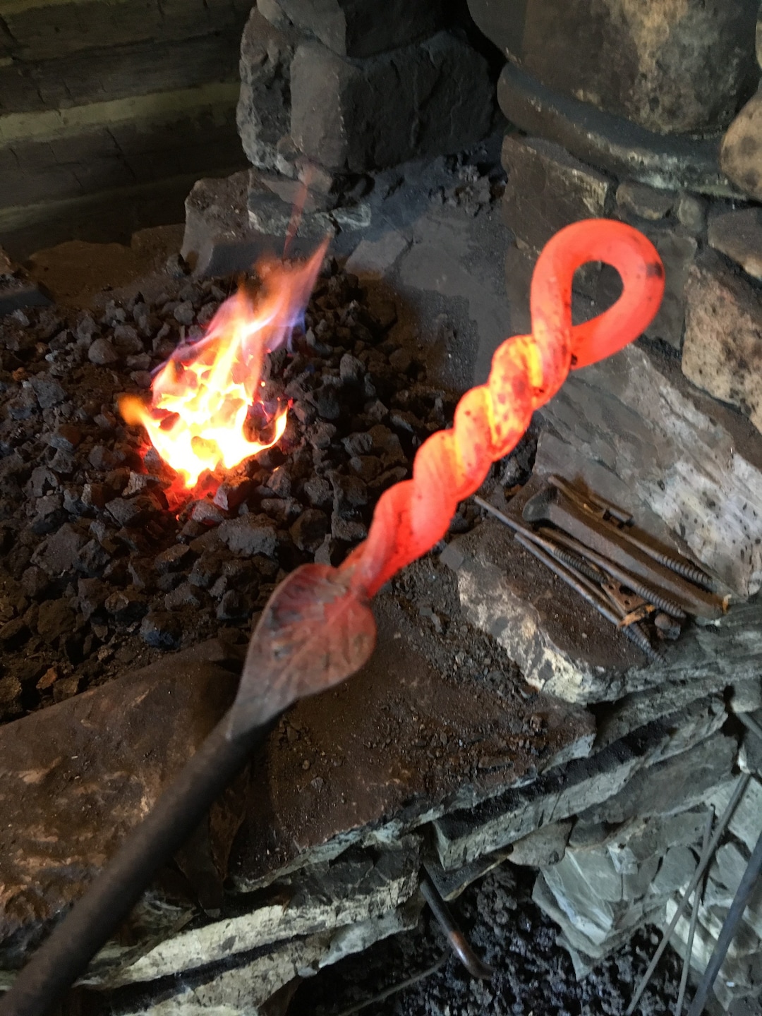 Campfire Fireplace Fire Tender Poker Tool Extra Long 36
