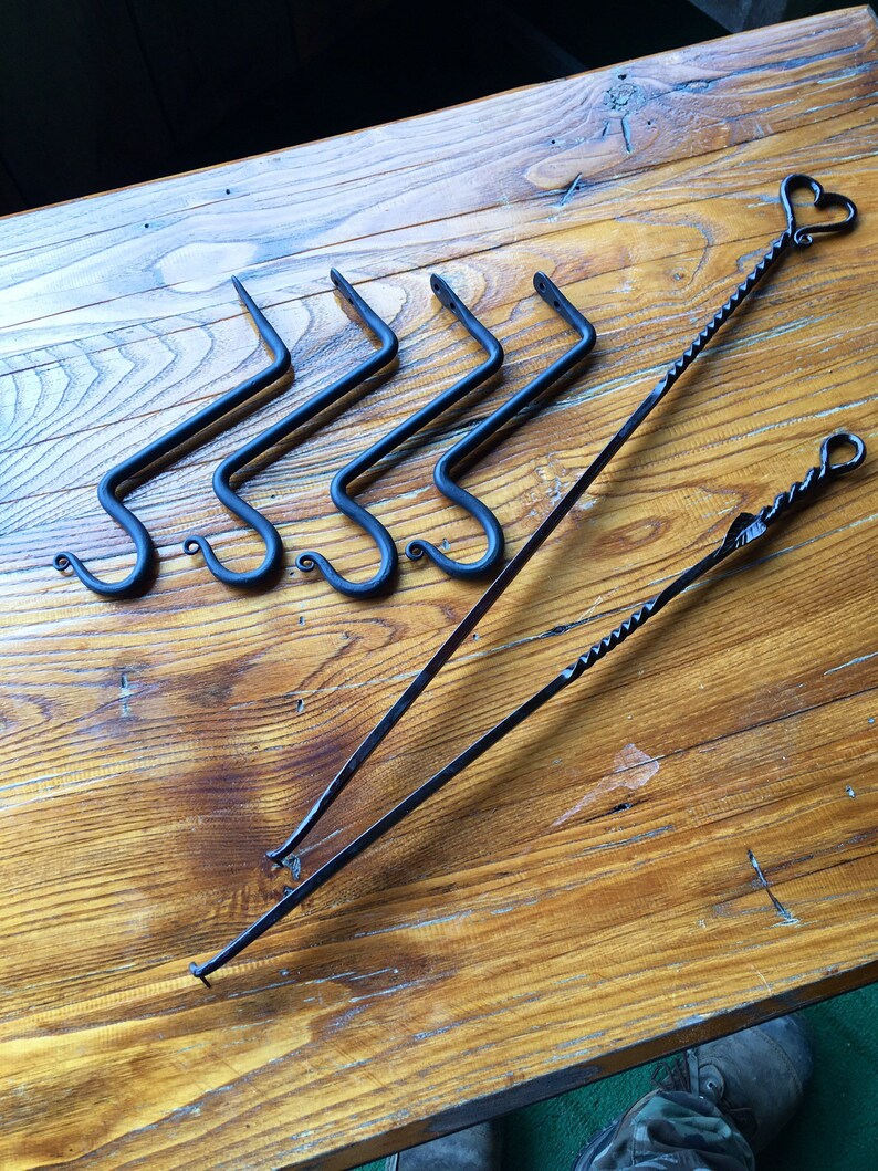 Grill Tool Steak Turner Meat Turner Blacksmith Made Leaf Etsy