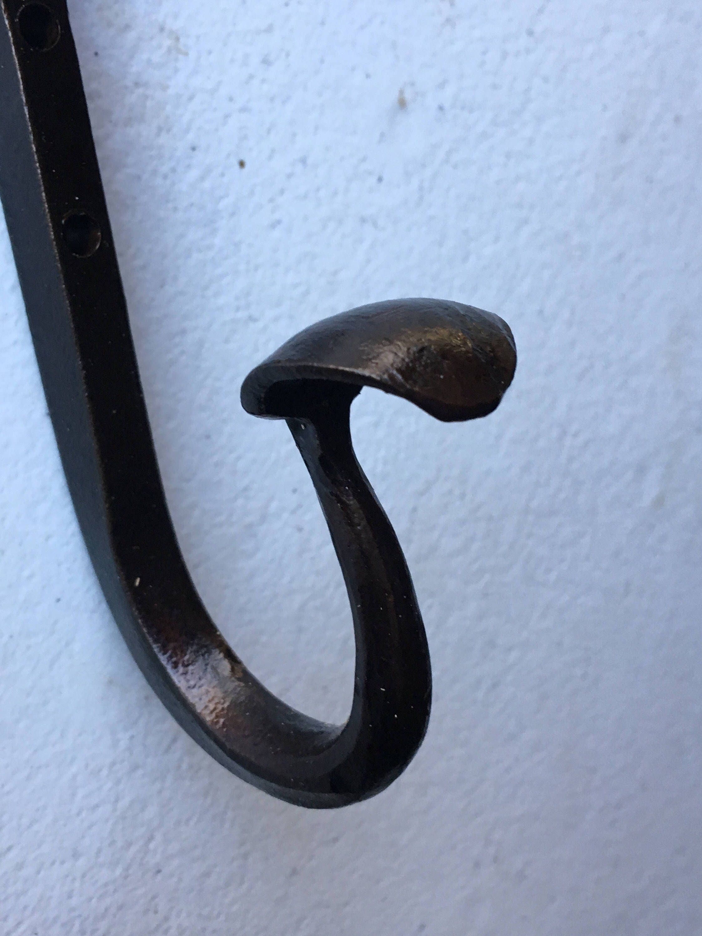 Iron Coat Hook With a Heart Finial Etsy