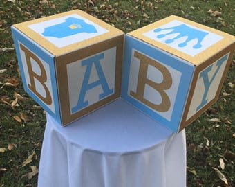 wooden baby blocks for baby shower