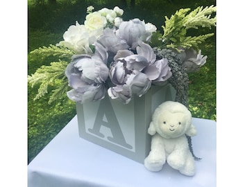 Baby Shower Centerpieces/Baby Block Centerpieces/Gender Neutral/Boy Centerpiece/Girl Centerpiece/ABC Centerpieces