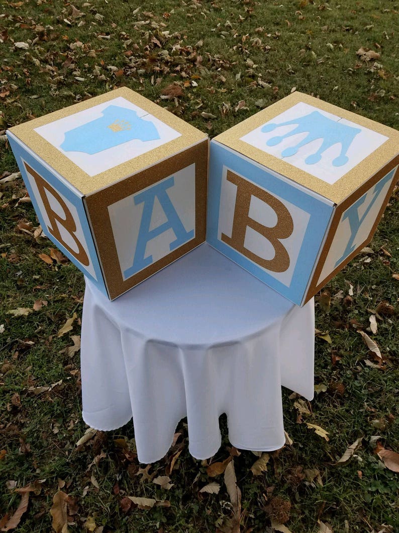 Large Baby Blocks Baby Shower Block 2 12x12 Blocks Etsy