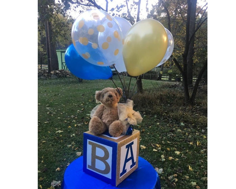 Royal Prince Baby Shower Centerpiece Large Baby Block Baby Etsy