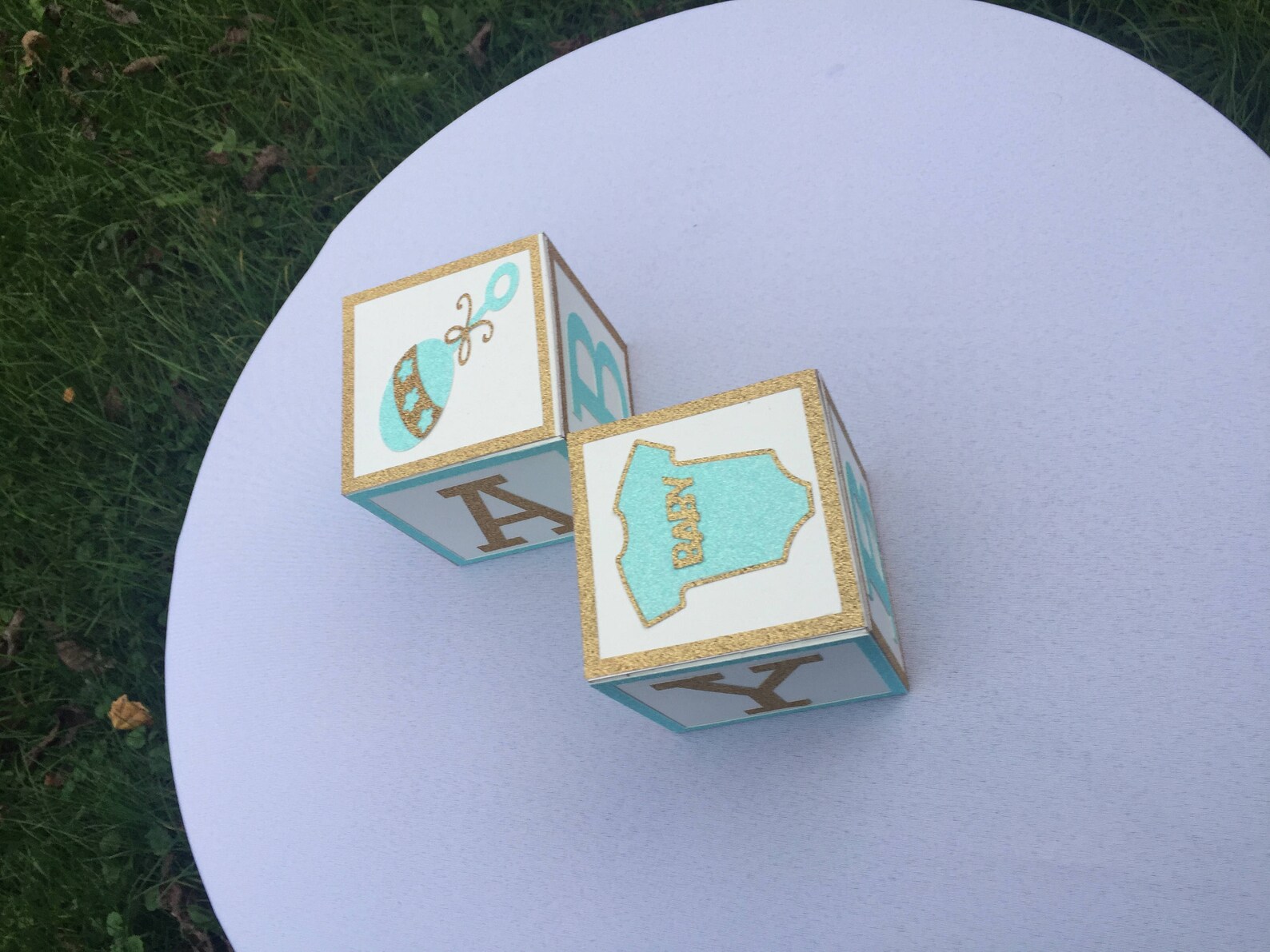 Mint Green and Gold Baby Shower Centerpiece Mint Green Etsy