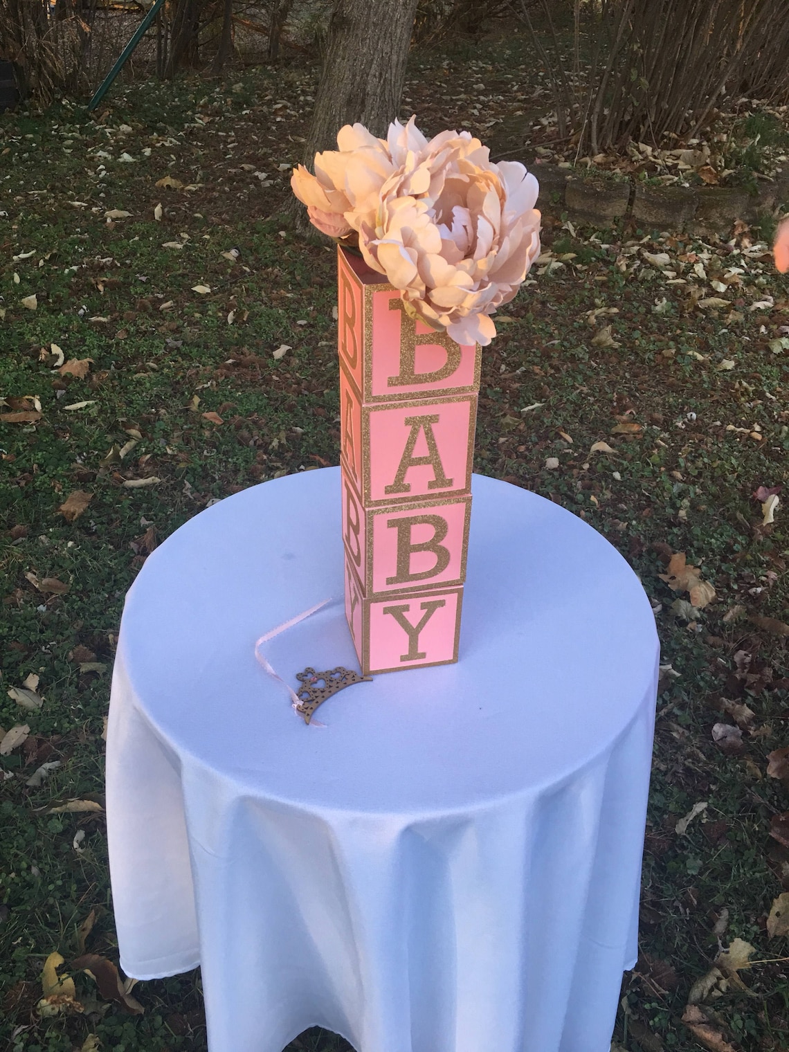 Pink and Gold Baby Shower Centerpieces /Princess Baby Shower/ Etsy
