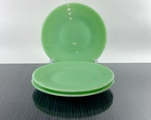 Anchor Hocking Jade-ite Restaurant Ware 3 Dinner Plates 8.5 quot