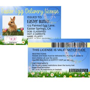 Easter Bunny License Yellow