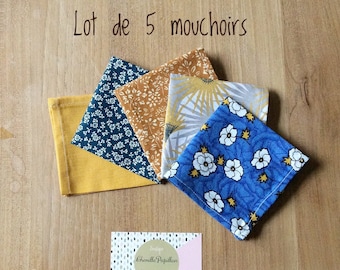 Mouchoirs en tissu lavables et réutilisables - Zéro déchet