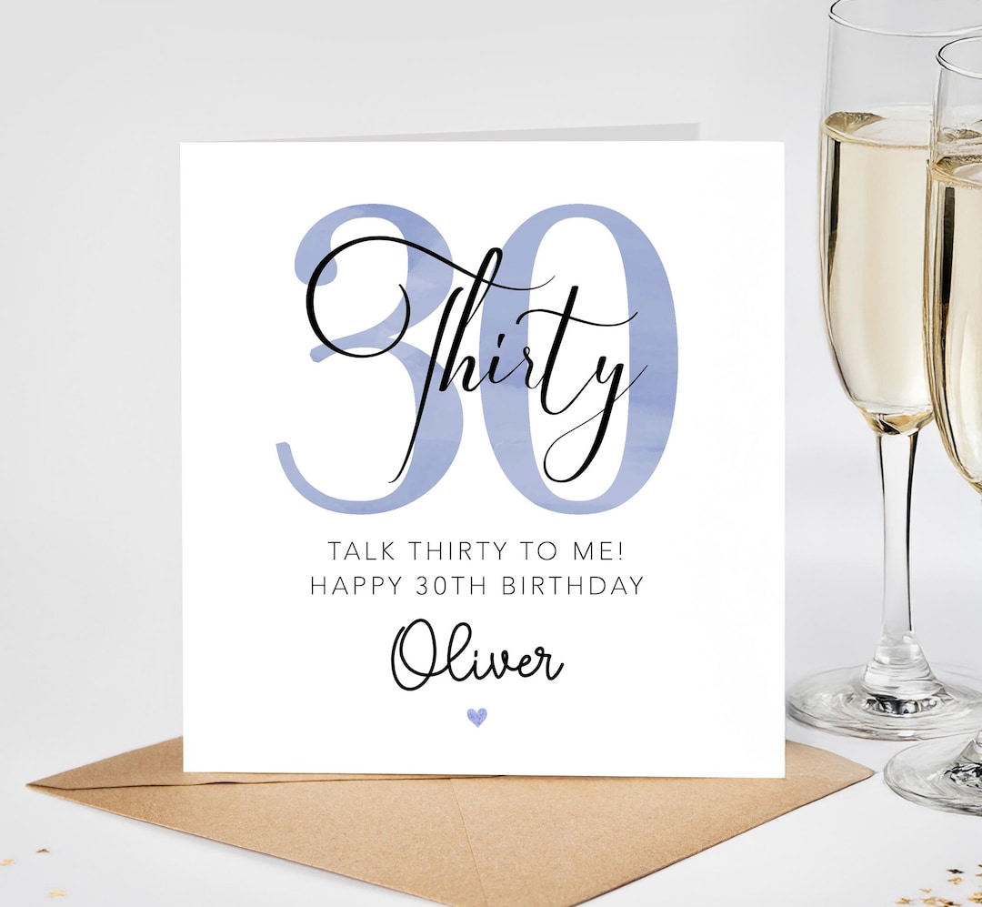 Personalised 30th Birthday Card for Son, Grandson - Etsy UK