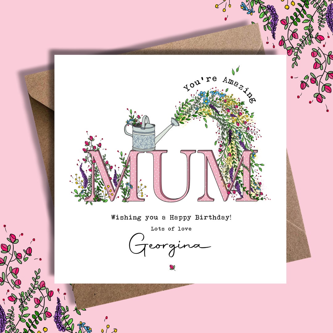 Personalised Birthday Card for Mummy, Mum, Mothers Day - Etsy UK
