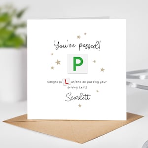 Personalised Congratulations On Passing Your Driving Test Card: Congratulations Gift