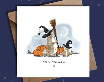 Carte de voeux Halloween, carte d'anniversaire Halloween, faire-part Halloween