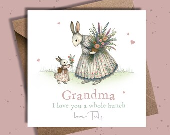 Carte d'anniversaire grand-mère, Carte d'anniversaire grand-mère personnalisée, Carte personnalisée, Carte d'anniversaire, Carte grand-mère personnalisée, Carte de voeux, Cartes