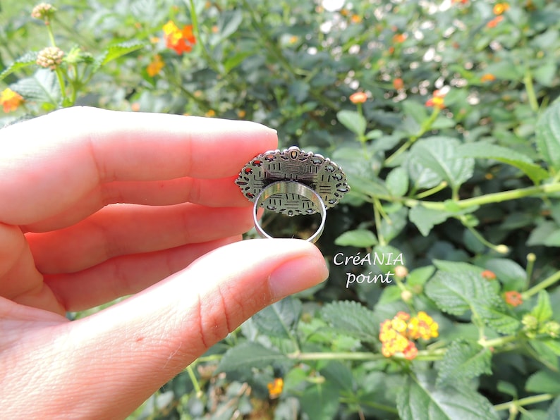 Colorful mandala painting ring in dot painting