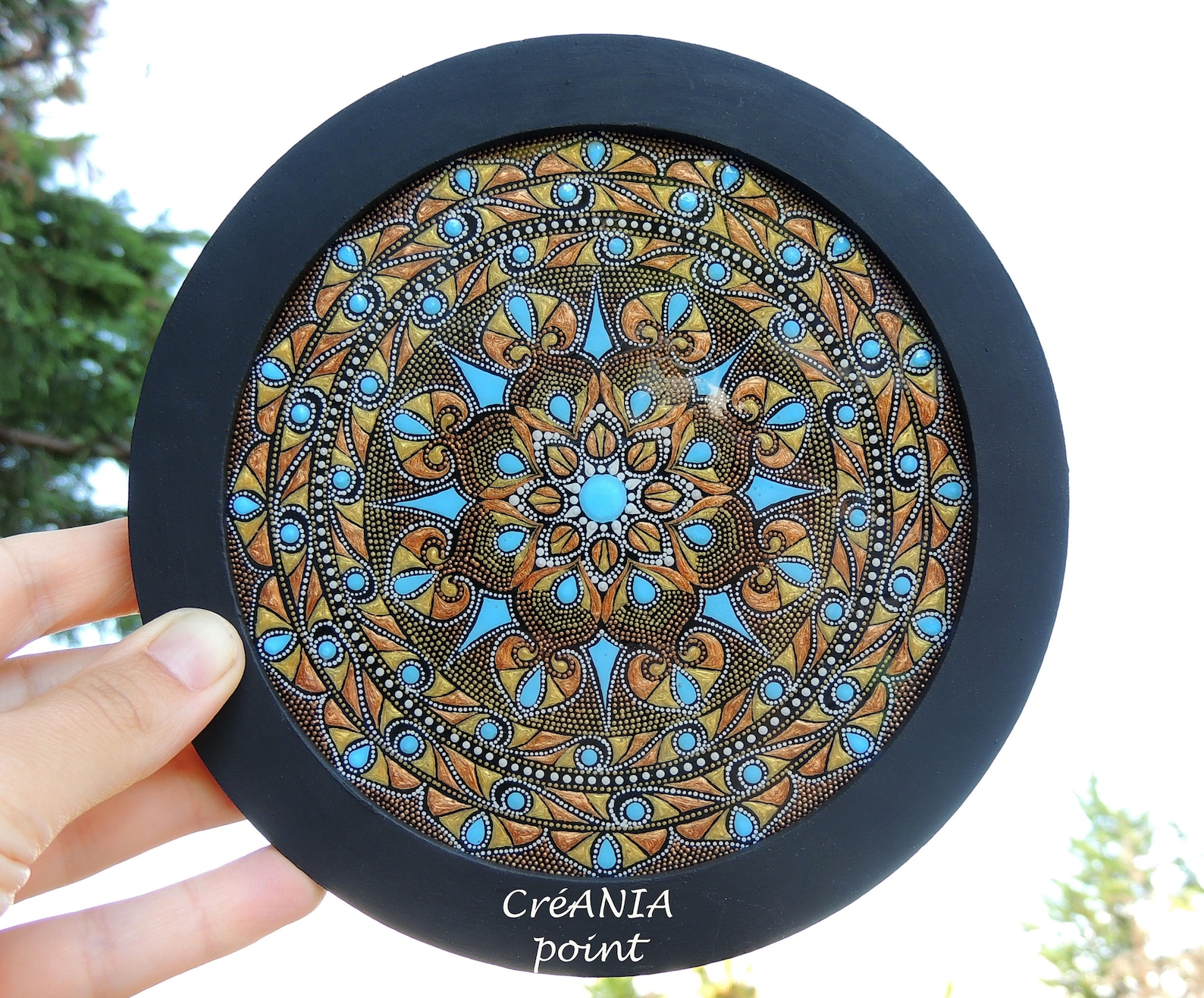 Original Dot Mandala Wall Hanging in Dot Painting Etsy