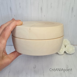 150 mm Unfinished circle Unpainted wood Circle blank Eco friendly box DIY mandala Wood craft supply Treasure box Dot mandala painting