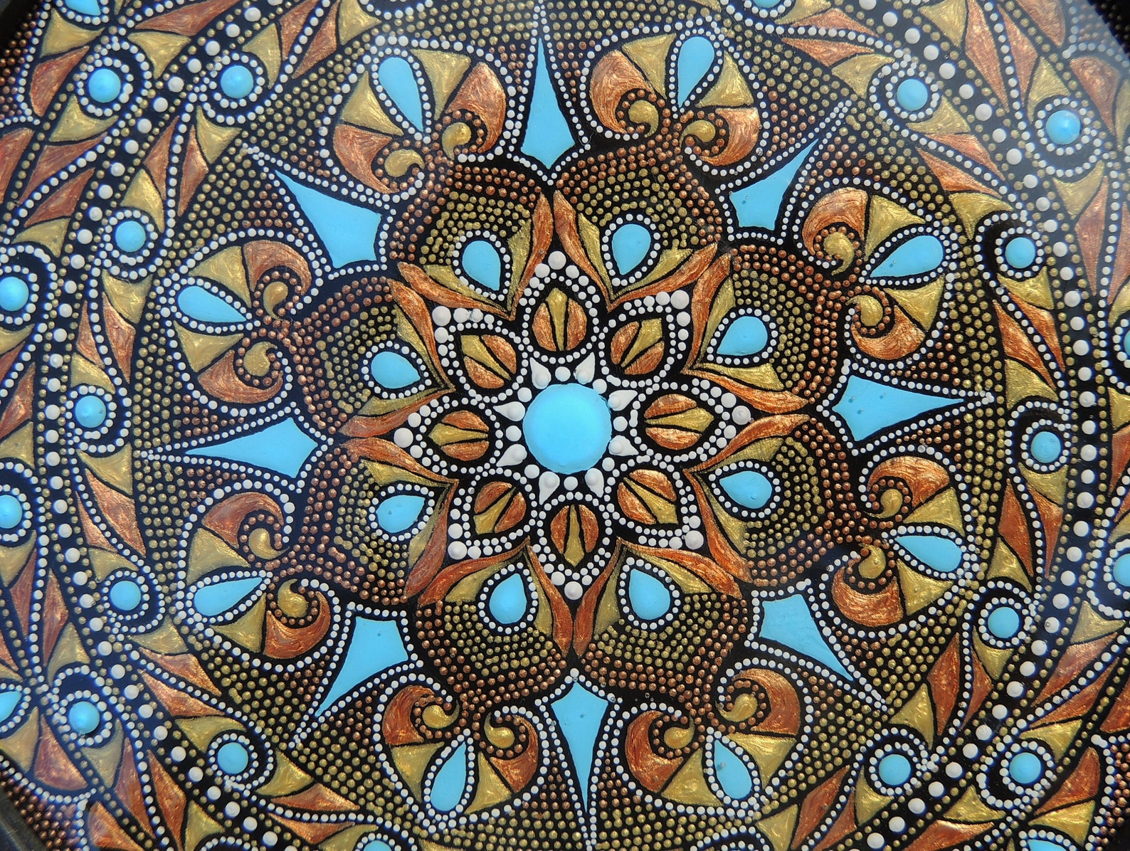 Original Dot Mandala Wall Hanging in Dot Painting Etsy