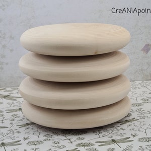 115-120mm Unpainted unfinished wooden pebble for DIY mandala dot painting image 6