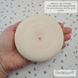 100mm Unfinished round wood acrylic blanks pebble for dot mandala painting