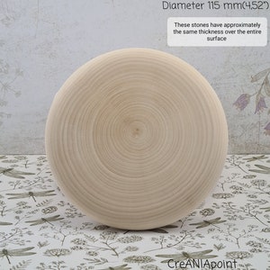 115-120mm Unpainted unfinished wooden pebble for DIY mandala dot painting image 2