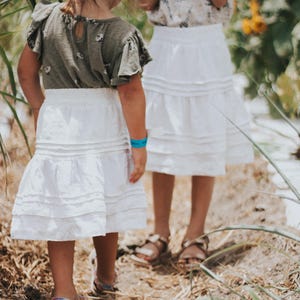 PDF Sewing Pattern - Kids Skirt - Pin Tucks - Midi length - Sizes 2-12 - Video Tutorial - Little Zamora