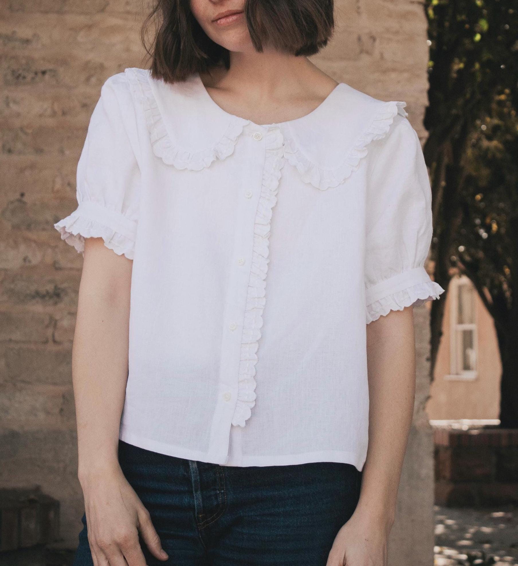 Vintage Ruffle Shirt - Etsy
