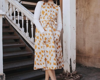 Ginkgo Pinafore PDF Sewing Pattern | Size-Inclusive 0-32 | Beginner Friendly | Video Tutorial | Wrap, Dartless, Midi, V & Square Neck