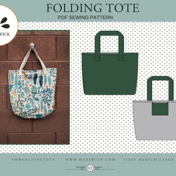 Folding Tote | PDF Sewing Pattern