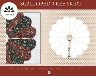 Reversible Scalloped Tree Skirt Sewing Pattern | Digital Download
