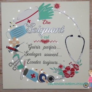 Light board for caregivers, personalized board for hospital and retirement home, hospital rest room decor, nurse gift,