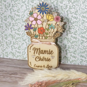 Personalized eternal bouquet for Grandma, personalized gift for Grandmother, wooden flower bouquet for Grandma, gift idea for Grandma,