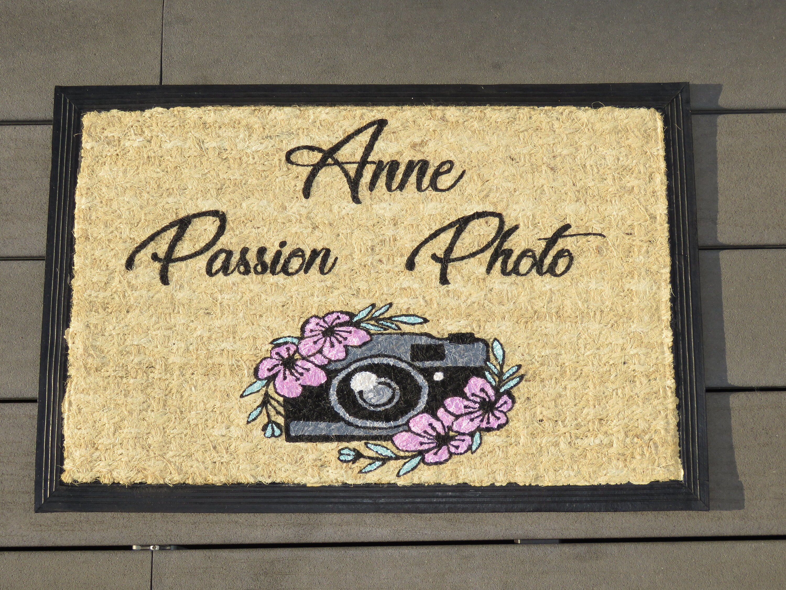 Paillasson Pour Photographe, Paillasson Studio Photos, avec Logo Entreprise, Passion Photo, Appareil