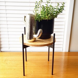 BAILEY with a SHELF Plant stand, Metal Plant Stand, Pot Plant Stand, Side Table image 4