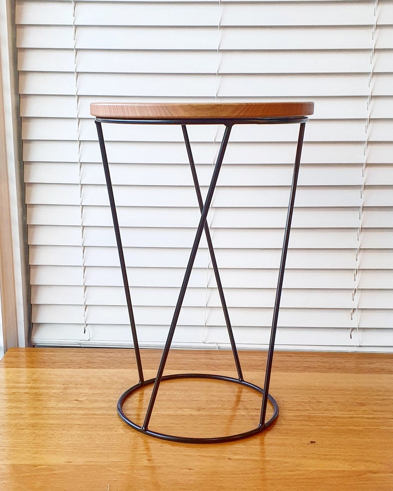 ELLIE Side Table, Coffee Table, Small Table, Plant Stand, Wooden Table, Metal Table, Table image 5