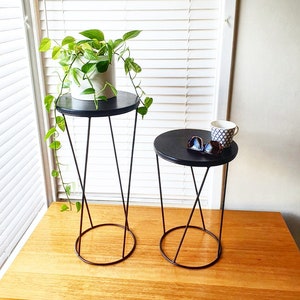ELLIE Side Table, Coffee Table, Small Table, Plant Stand, Wooden Table, Metal Table, Table image 1