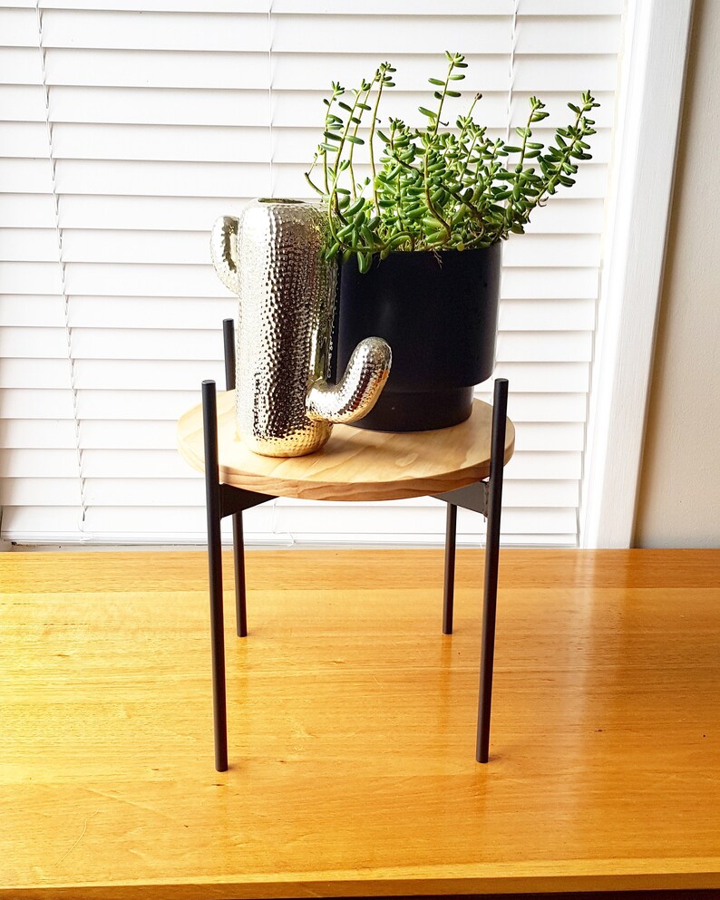 BAILEY with a SHELF Plant stand, Metal Plant Stand, Pot Plant Stand, Side Table image 4