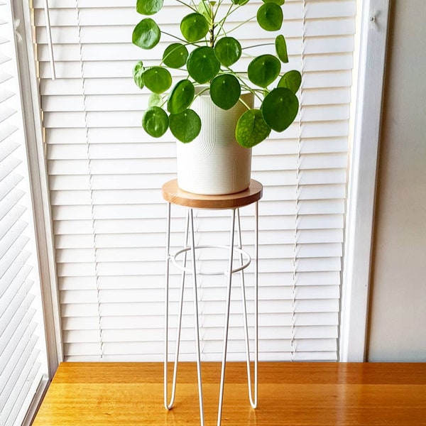 Grand coquelicot avec bois - Pied en épingle à cheveux, pied en épingle à cheveux, pied en épingle à cheveux, support pour plante, support pour plante en métal, support pour pot, support pour plante cerceau