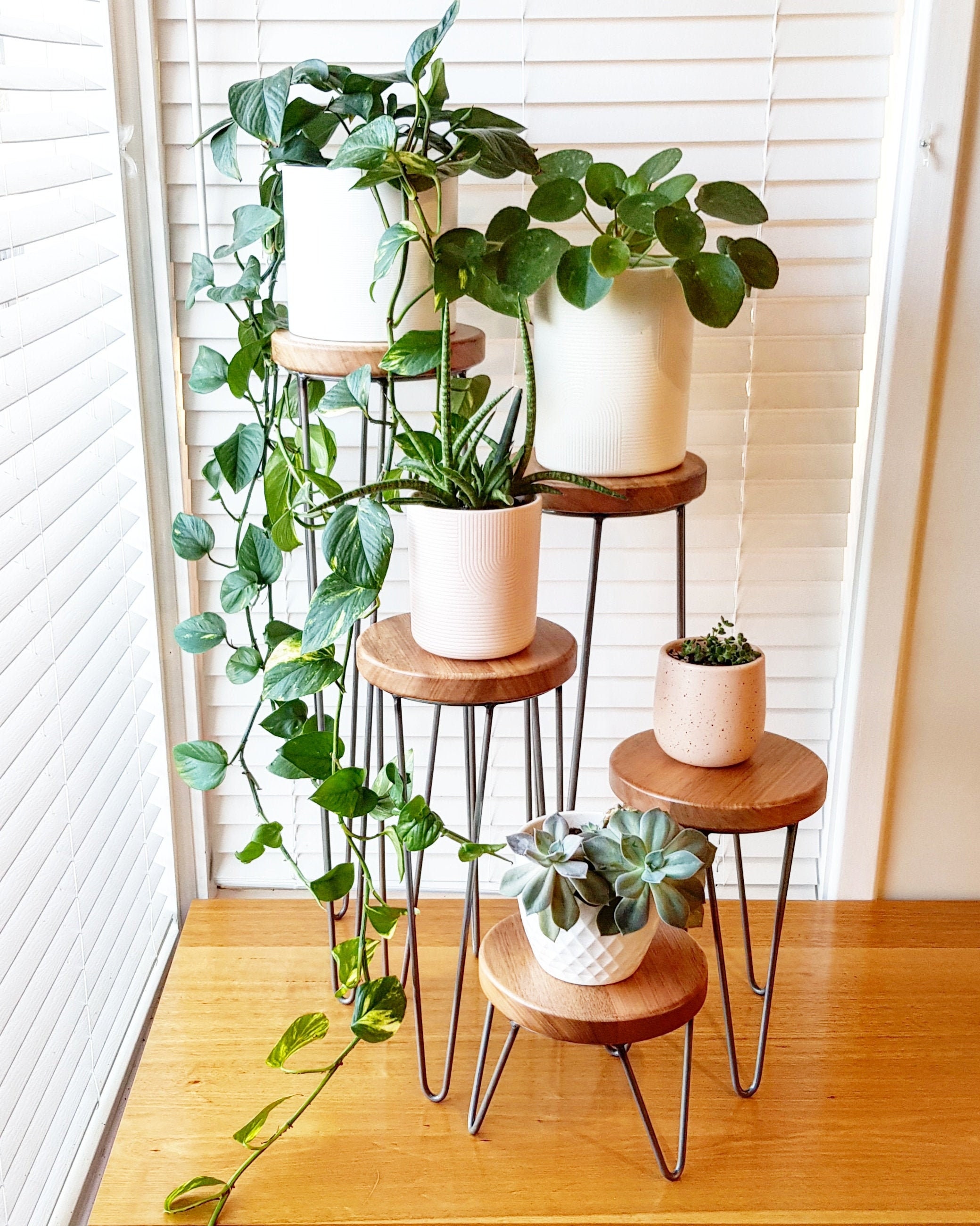 Metal Plant Stand 2-Shelf/4-Shelf Gold Plant Pot Stand for