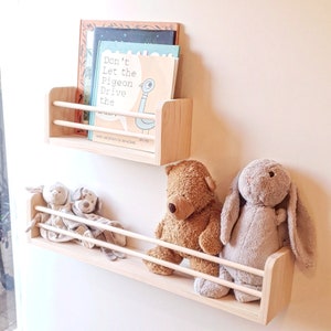 SEB BOOKSHELF - Kids room decor, childrens bookshelf, shelf, wooden shelf, book shelf, nursery shelf, kids coat rack, kids book ledge