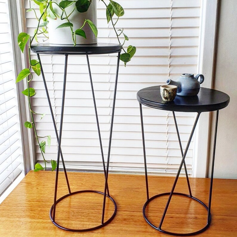 ELLIE Side Table, Coffee Table, Small Table, Plant Stand, Wooden Table, Metal Table, Table image 7