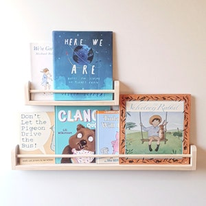 STEVIE BOOKSHELF - Kids room decor, children&#39;s bookshelf, shelf, wooden shelf, book shelf, nursery shelf, kids coat rack, kids book ledge