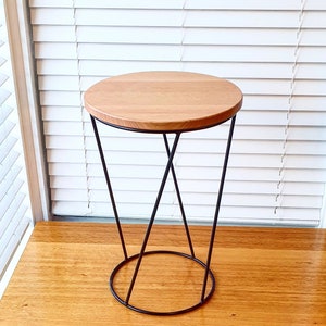 ELLIE Side Table, Coffee Table, Small Table, Plant Stand, Wooden Table, Metal Table, Table image 4